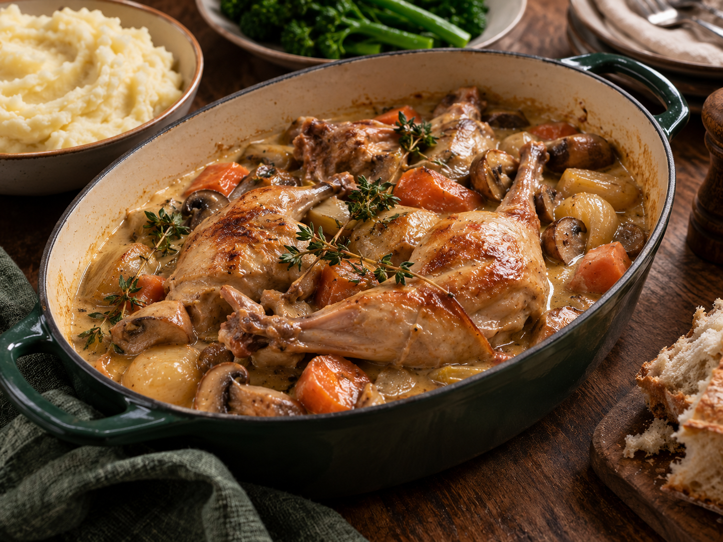 Cider & Mustard Rabbit Casserole