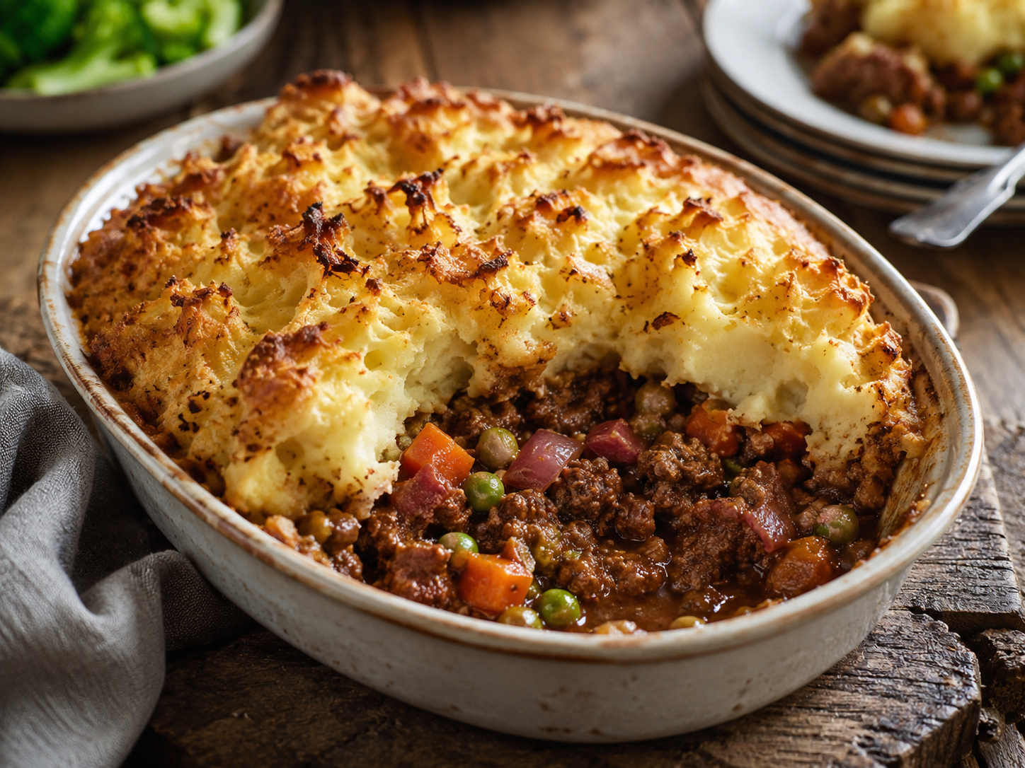 Venison Cottage Pie with Onion Gravy & Goose-Fat Mash