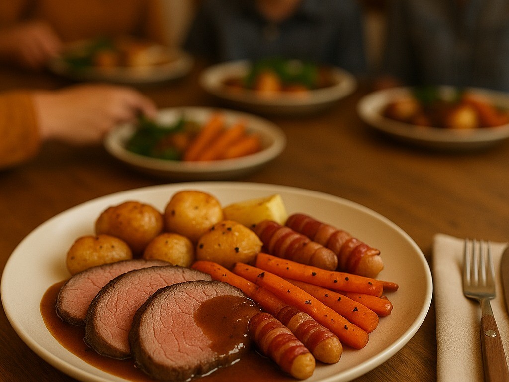 Topside Roast Beef with Dripping Roasties