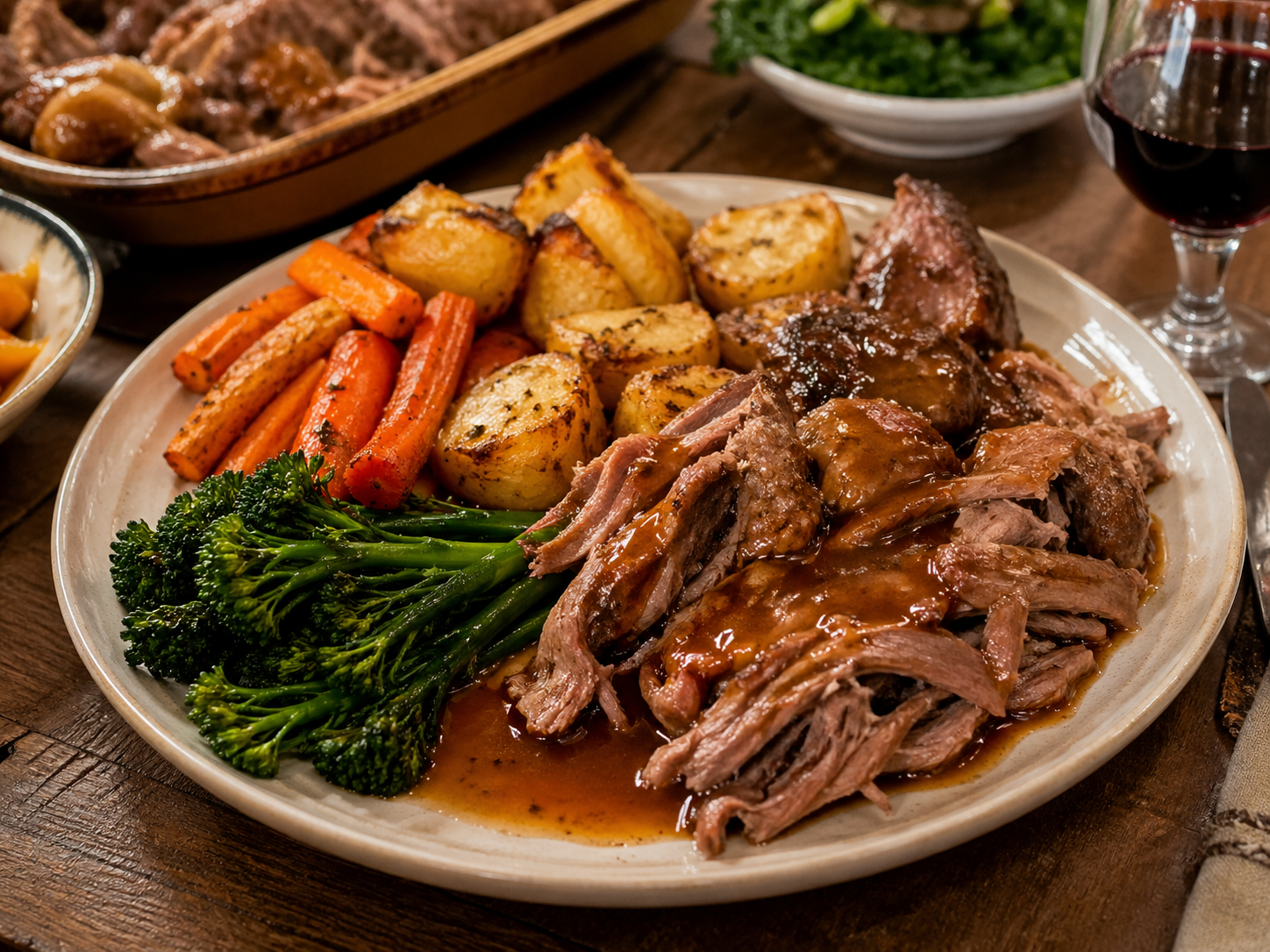 Slow-Roast Shoulder of Lamb with Goose-Fat Roasties