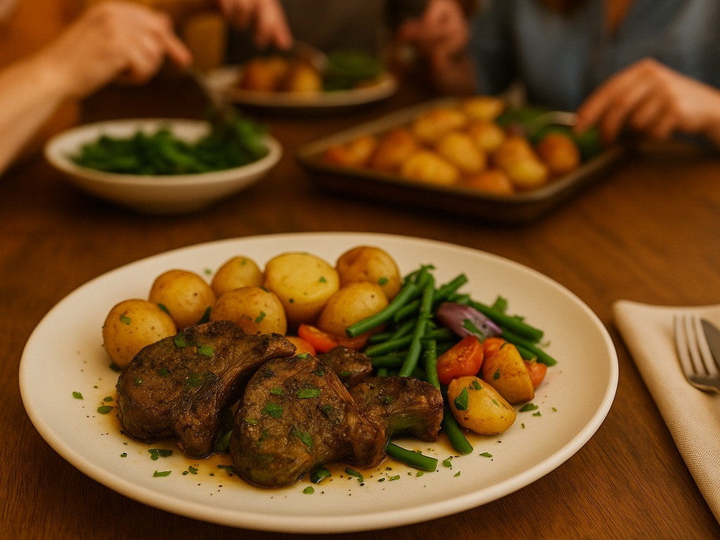 Minted Lamb Chops Traybake